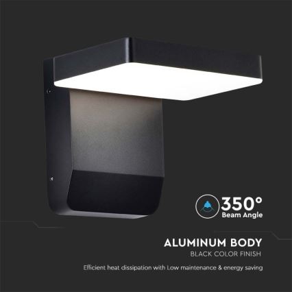 LED Utomhus wall flexible belysning LED/17W/230V IP65 3000K svart