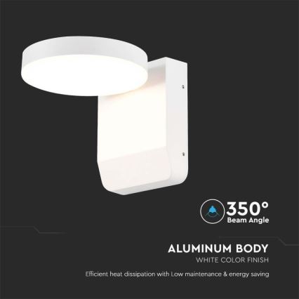 LED Utomhus wall flexible belysning LED/17W/230V IP65 3000K vit