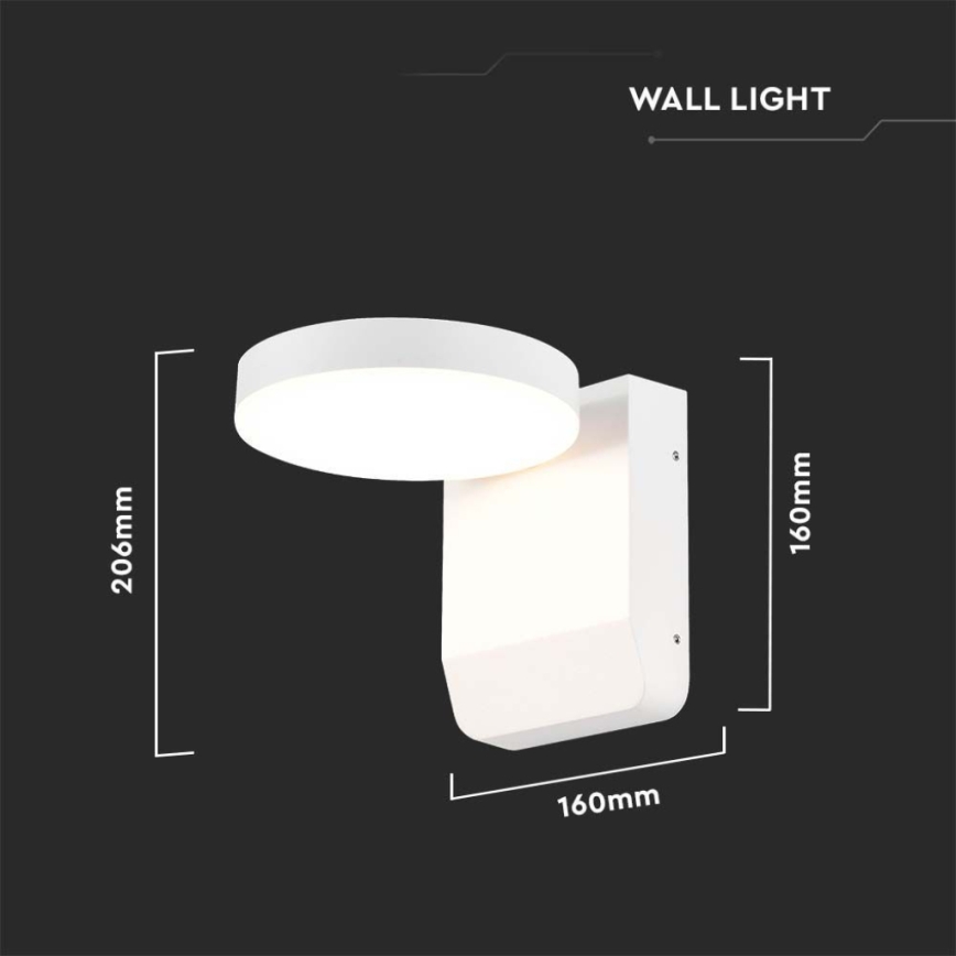 LED Utomhus wall flexible belysning LED/17W/230V IP65 3000K vit