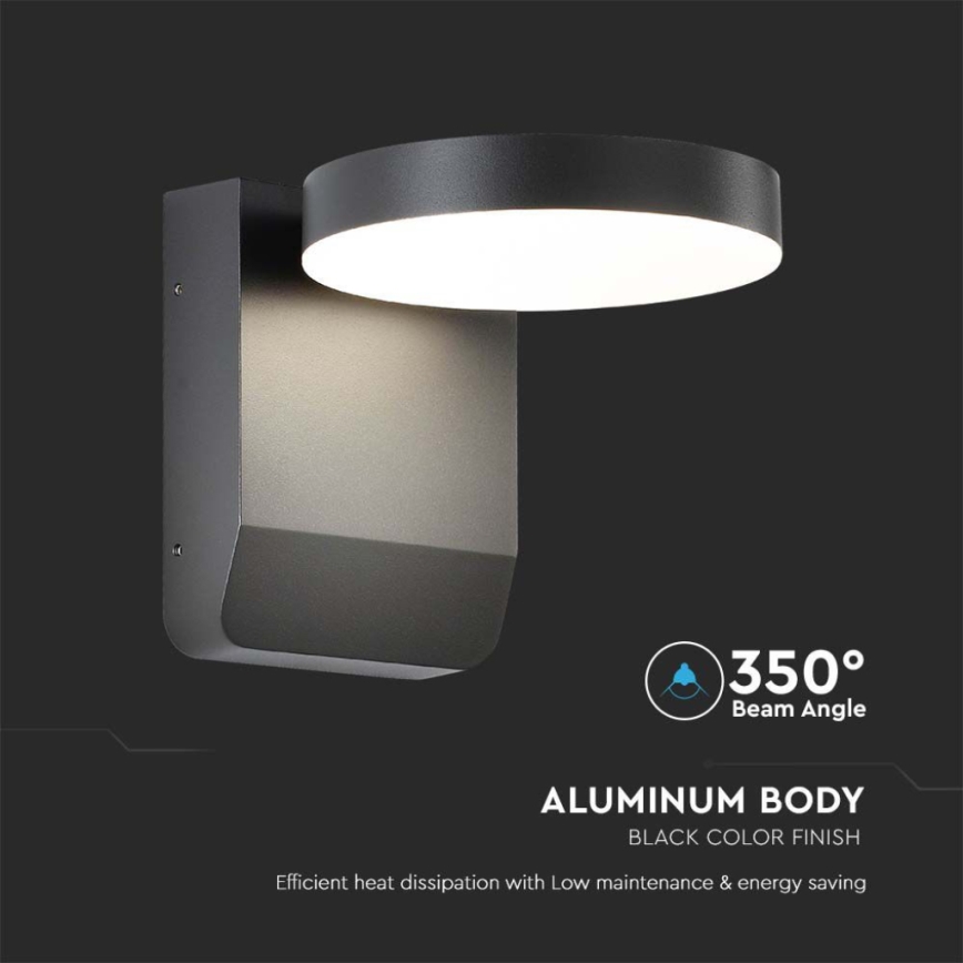 LED Utomhus wall flexible belysning LED/17W/230V IP65 4000K svart