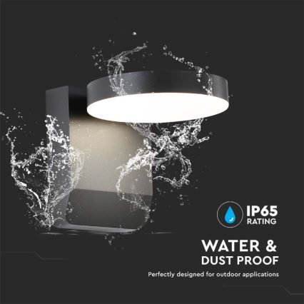 LED Utomhus wall flexible belysning LED/17W/230V IP65 4000K svart