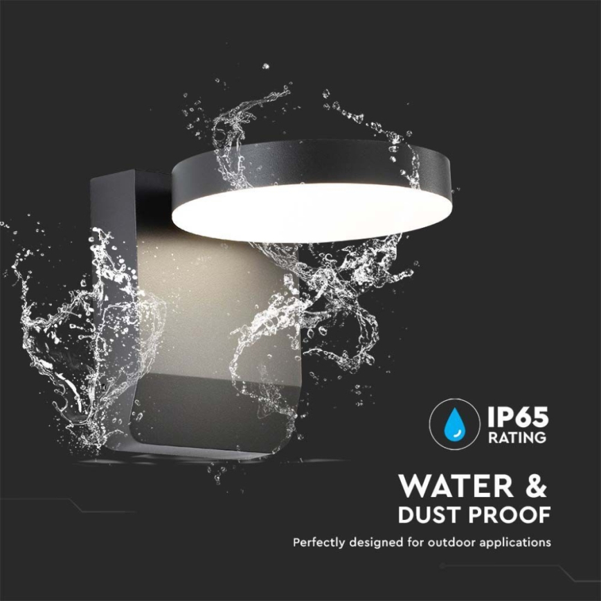 LED Utomhus wall flexible belysning LED/17W/230V IP65 4000K svart