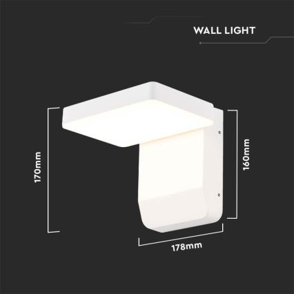 LED Utomhus wall flexible belysning LED/17W/230V IP65 4000K vit