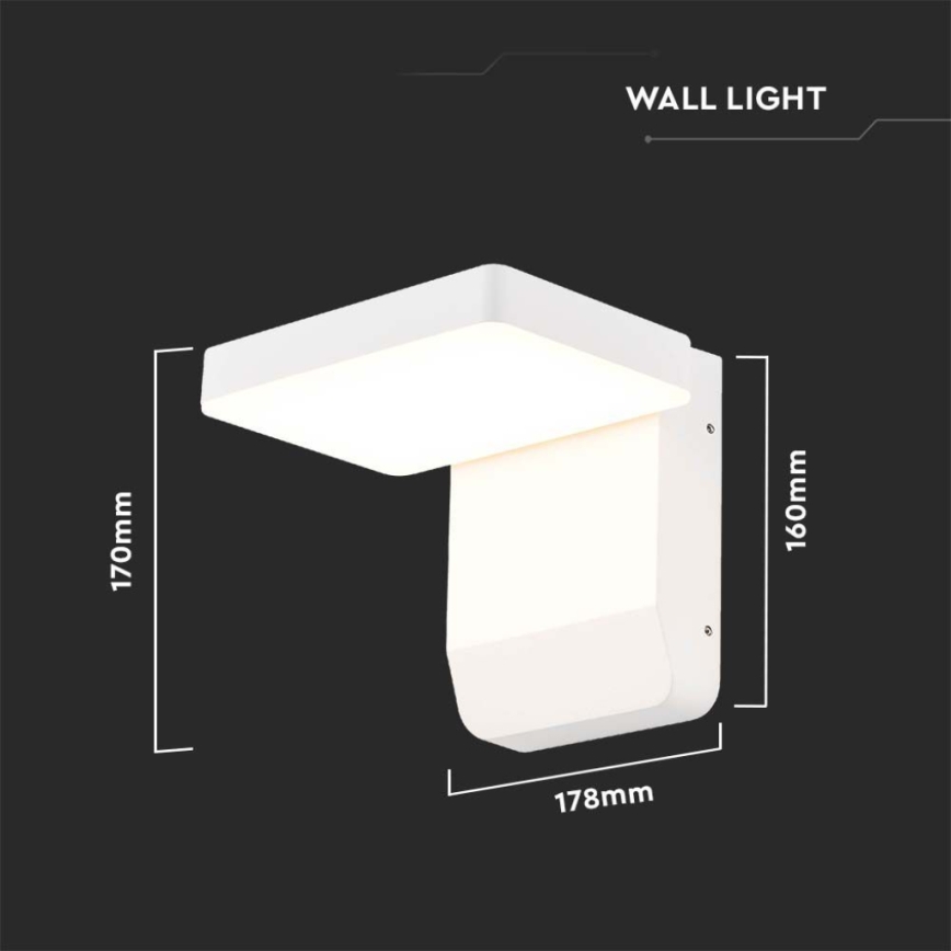 LED Utomhus wall flexible belysning LED/17W/230V IP65 4000K vit