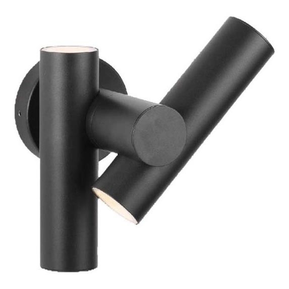 LED Utomhus wall flexible spotlight 2xLED/3W/230V 3000K IP44 svart
