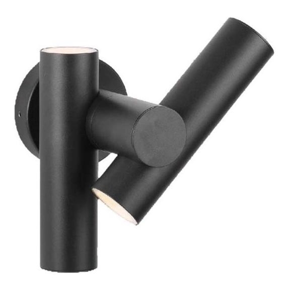 LED Utomhus wall flexible spotlight 2xLED/3W/230V 4000K IP44 svart