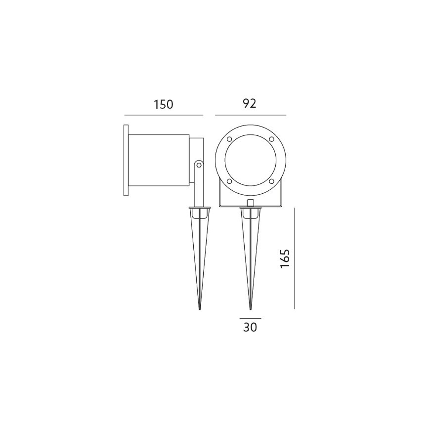 LED Utomhusbelysning BLAKE 2 GU10/4W/230V IP65