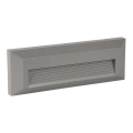 LED Utomhusbelysning för trappor LED/3W/230V IP65 3000K grå