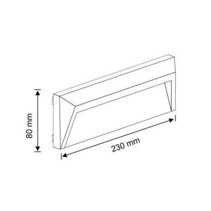 LED Utomhus trappbelysning HOLDEN LED/1,6W/230V IP65 antracit
