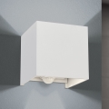 LED Utomhusbelysning med rörelse och skymningssensor CUBE-S LED/13W/230V IP54 vit