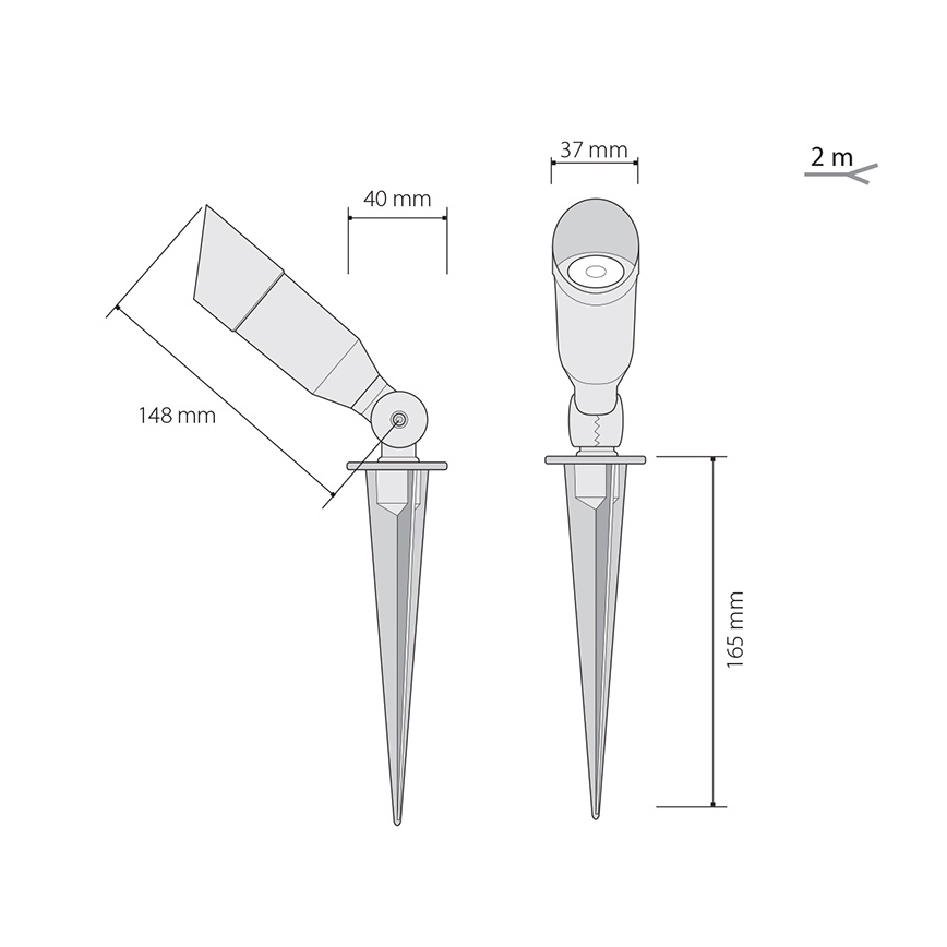 LED Utomhusbelysninging OKO 1xLED/1W/350mA IP54