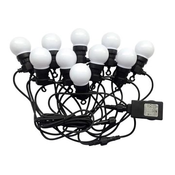 LED Utomhuskedja STRING 5m 10xLED/0,5W/230V IP44 3000K