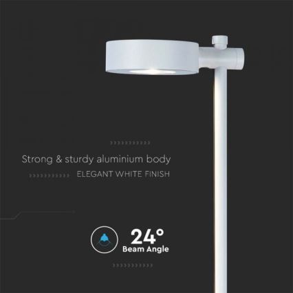 LED-utomhuslampa 7W/230V 4000K IP65 vit