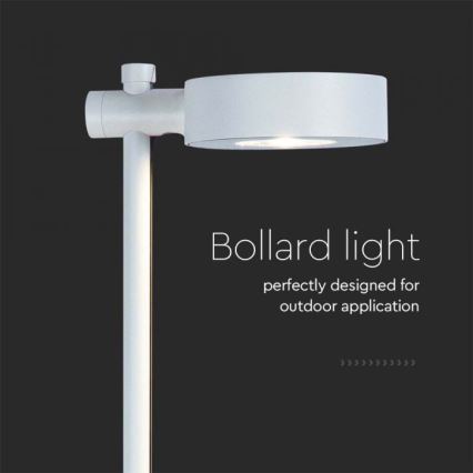 LED-utomhuslampa 7W/230V 4000K IP65 vit