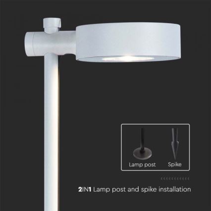 LED-utomhuslampa 7W/230V 4000K IP65 vit