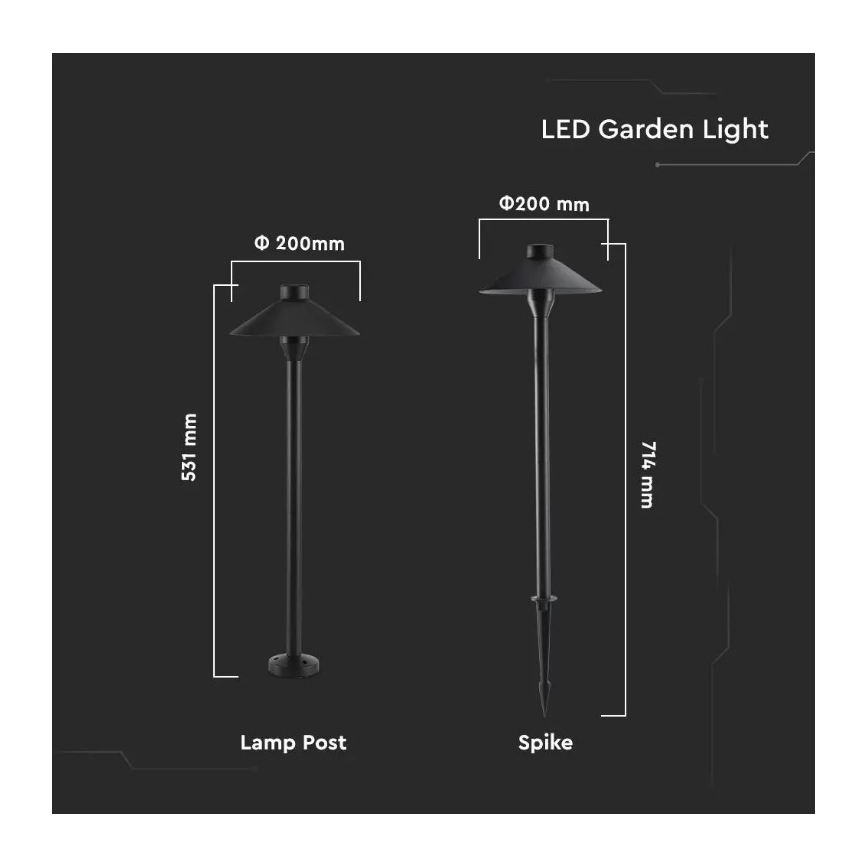 LED Utomhuslampa  GARDEN LED/7W/230V 3000K IP65