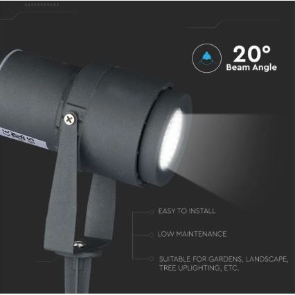 LED Utomhuslampa LED/12W/230V 4000K antracit IP65