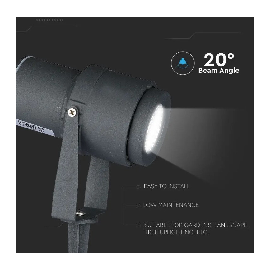 LED Utomhuslampa LED/12W/230V 4000K antracit IP65