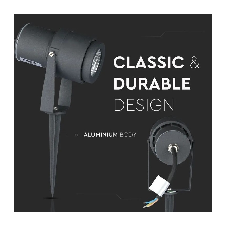 LED Utomhuslampa LED/12W/230V 4000K antracit IP65