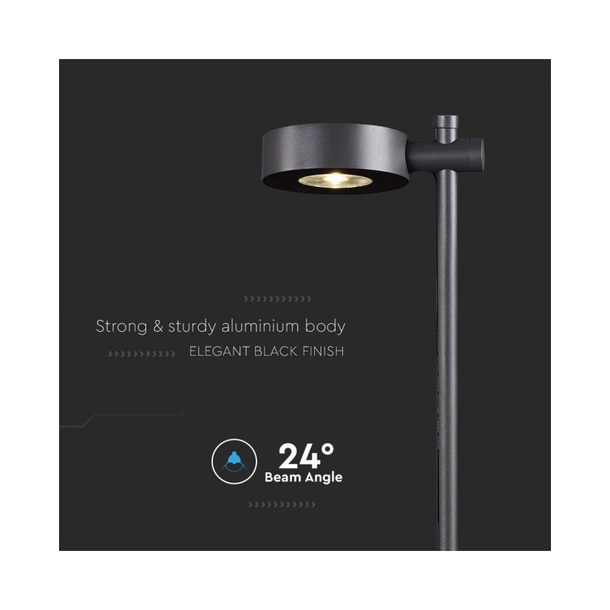 LED utomhuslampa LED/7W/230V 3000K IP65 svart