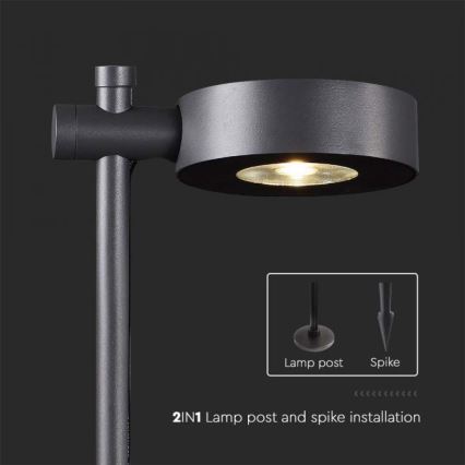 LED utomhuslampa LED/7W/230V 3000K IP65 svart