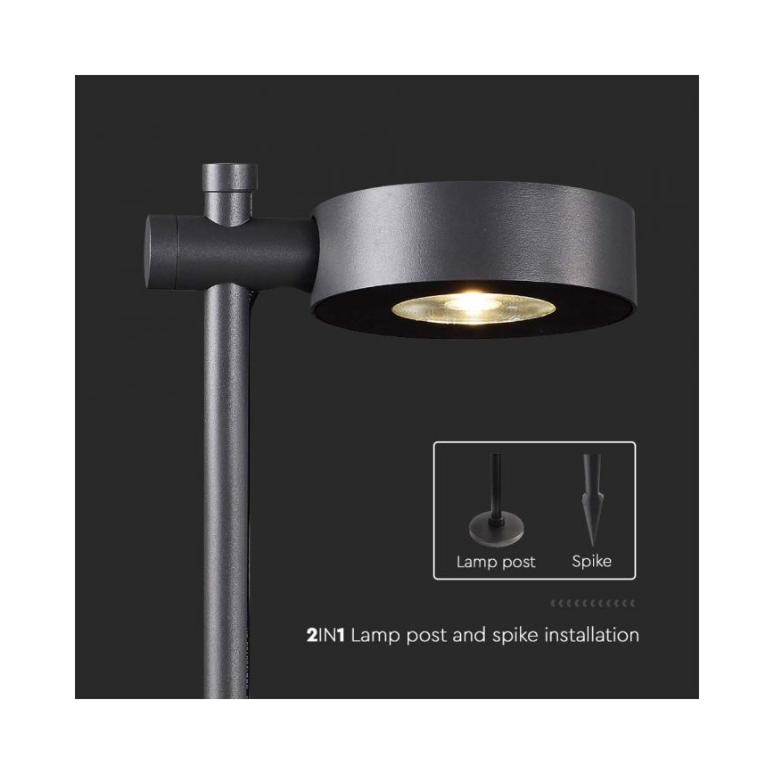 LED utomhuslampa LED/7W/230V 3000K IP65 svart