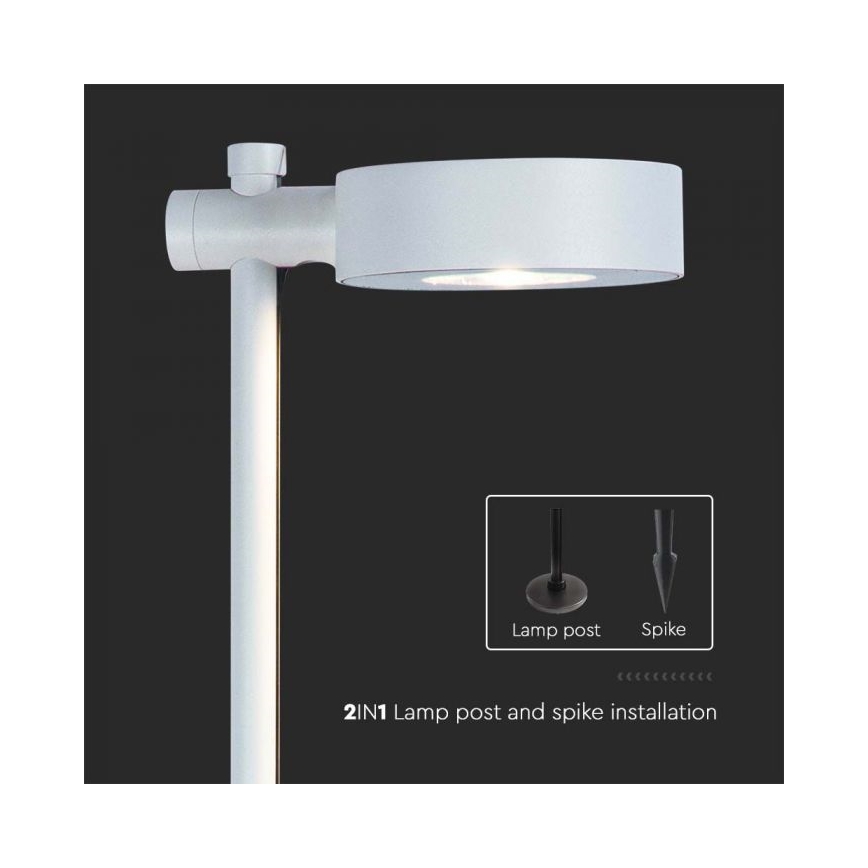 LED utomhuslampa LED/7W/230V 3000K IP65 vit
