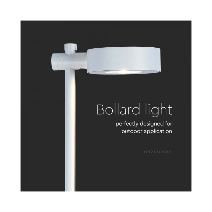 LED-utomhuslampa LED/7W/230V 4000K IP65 vit 102 cm