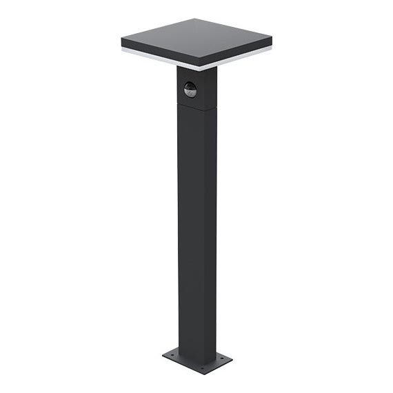 LED Utomhuslampa med sensor BARI LED/10W/230V 4000K 60 cm IP54 antracit