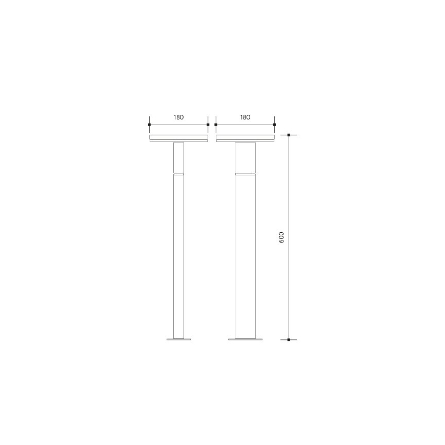 LED Utomhuslampa med sensor BARI LED/10W/230V 4000K 60 cm IP54 antracit