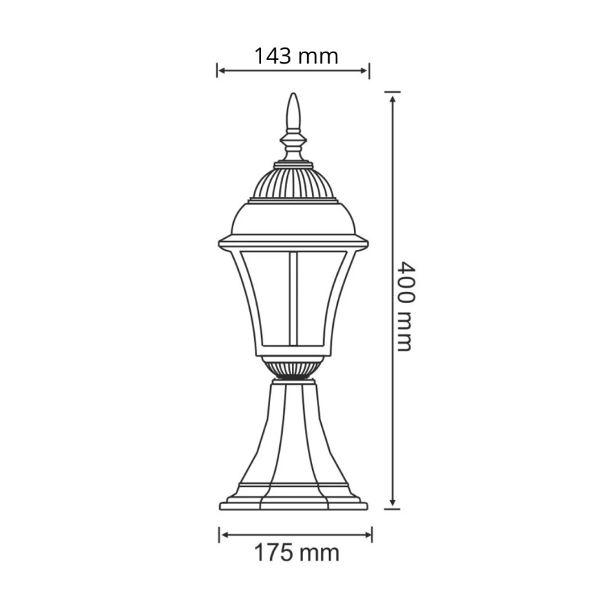 LED Utomhuslampa PARIS 2 1xE27/4,9W/230V