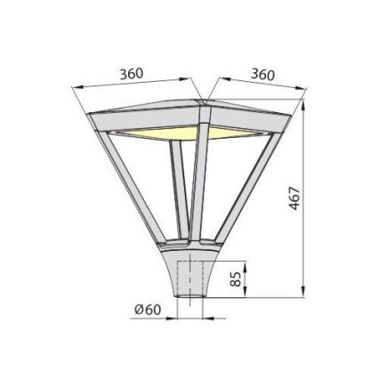 LED Utomhuslampa PARK PLUS LED/45W/230V 4000K