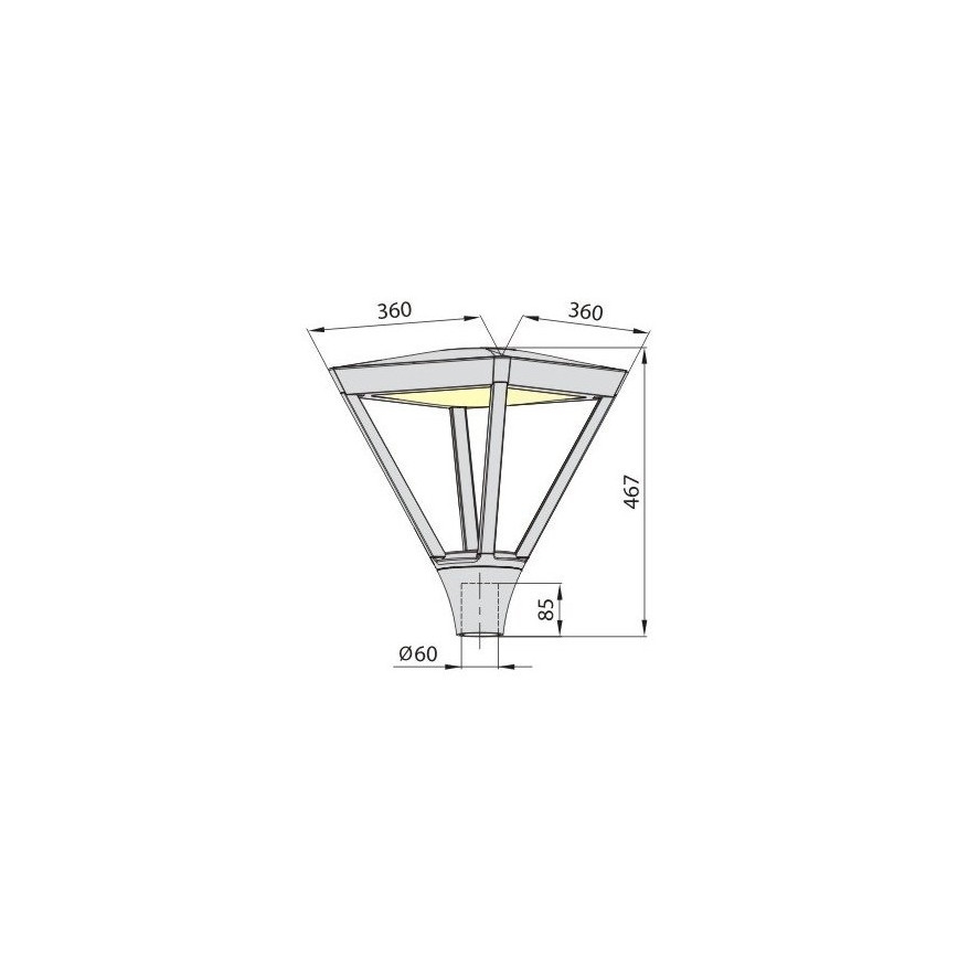 LED Utomhuslampa PARK PLUS LED/45W/230V 4000K