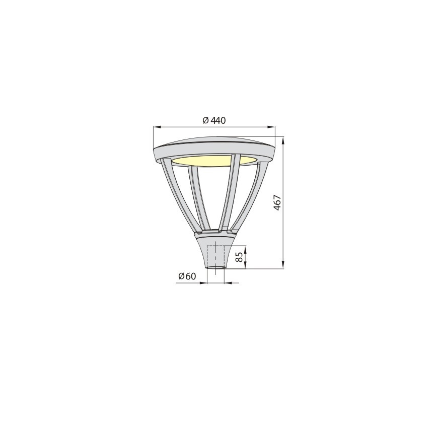 LED Utomhuslampa PARK PLUS LED/60W/230V 4000K