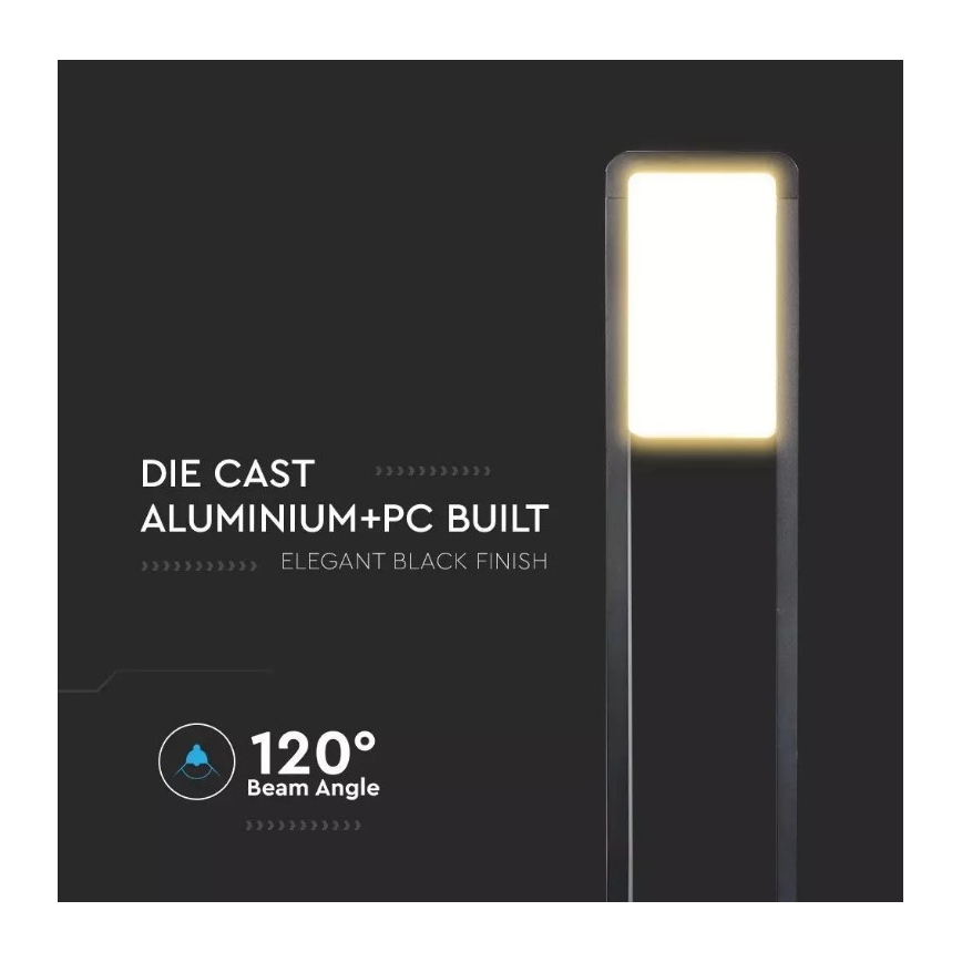 LED Utomhuslampa SAMSUNG CHIP LED/10W/230V 3000K IP65 svart