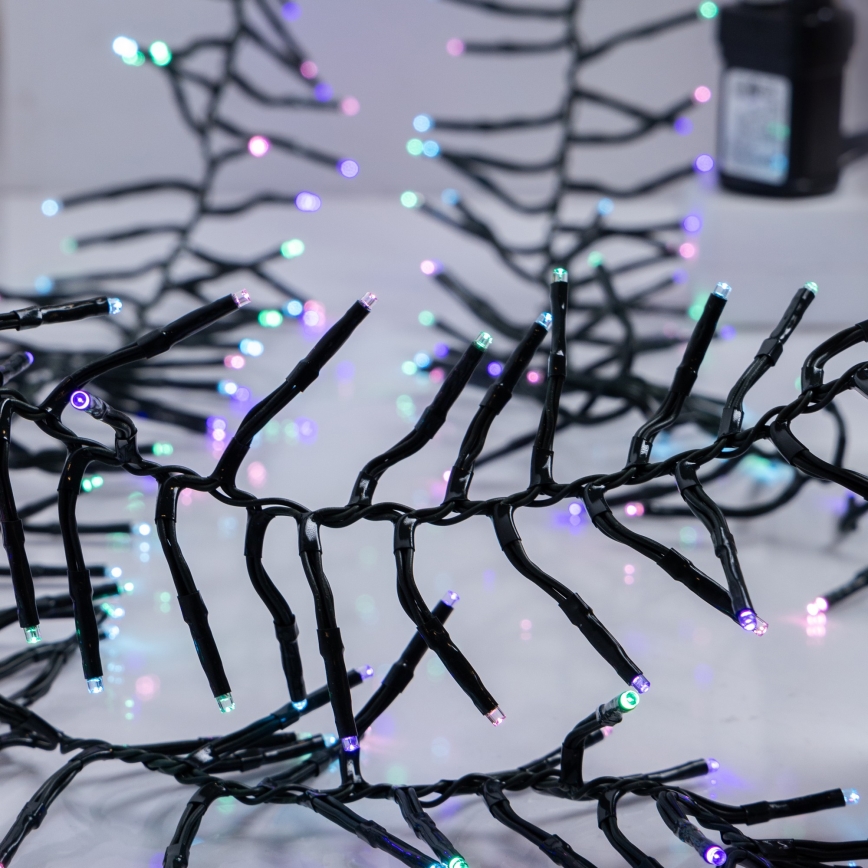 LED utomhusslinga CLUSTER 768×LED/8 funktioner 9 m IP44 varmvit