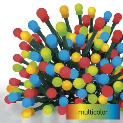 LED utomhusslinga för jul, 80 LED, 8 funktioner, 13 m, multicolor, IP44