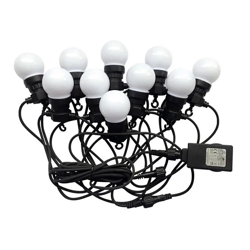 LED Utomhusslinga STRING 5m 10xLED/0,5W/230V IP44 3000K