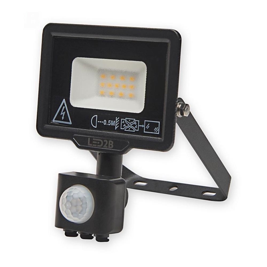 LED Utomhusstrålkastare med en sensor LED/10W/230V 6500K IP44