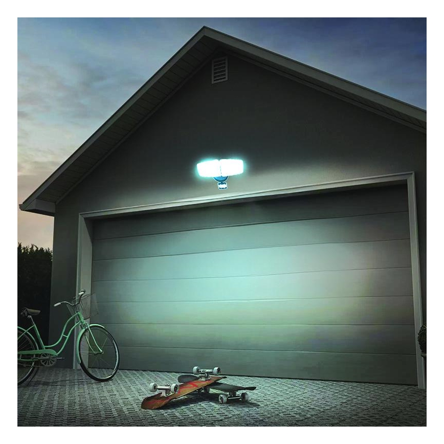 LED Utomhusstrålkastare med en sensor LED/24W/230V 3000/4000/6000K IP54 antracit