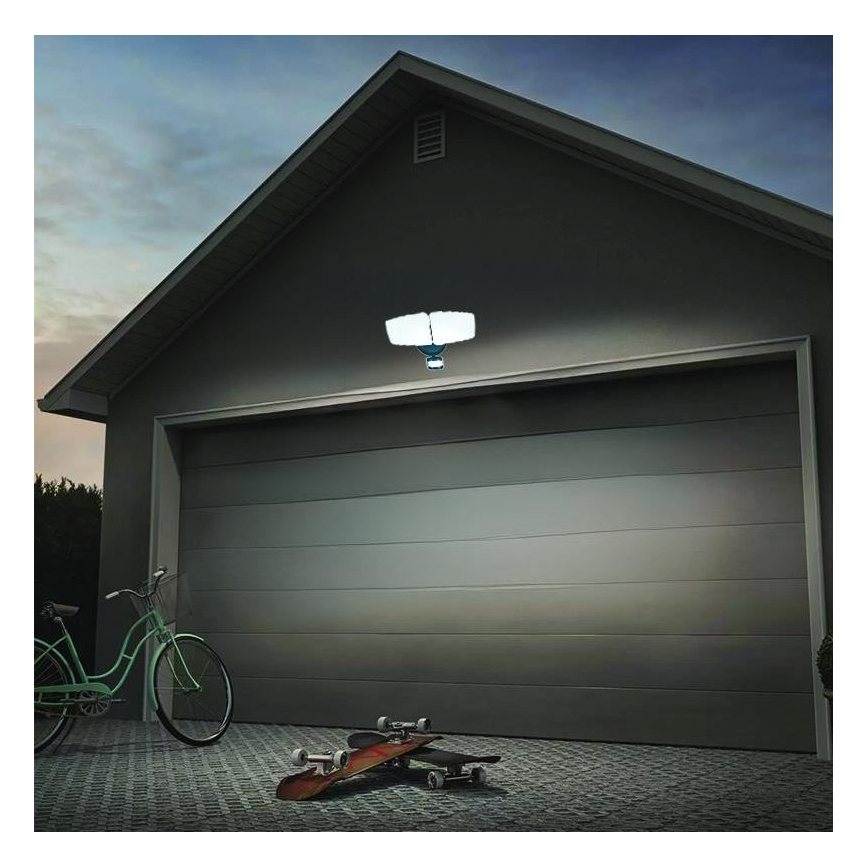 LED Utomhusstrålkastare med en sensor LED/24W/230V 3000/4000/6000K IP54 antracit