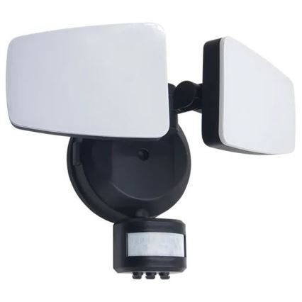 LED Utomhusstrålkastare med en sensor LED/24W/230V 3000/4000/6000K IP54 svart