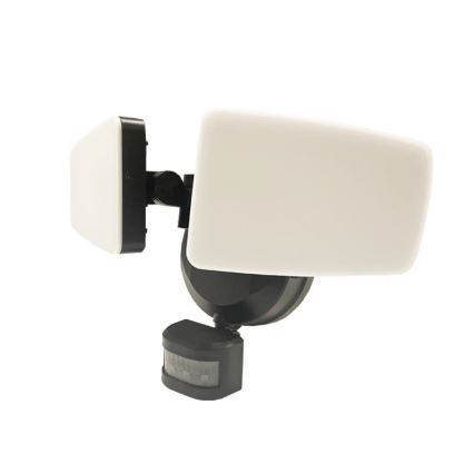 LED Utomhusstrålkastare med en sensor LED/24W/230V 3000/4000/6000K IP54 svart