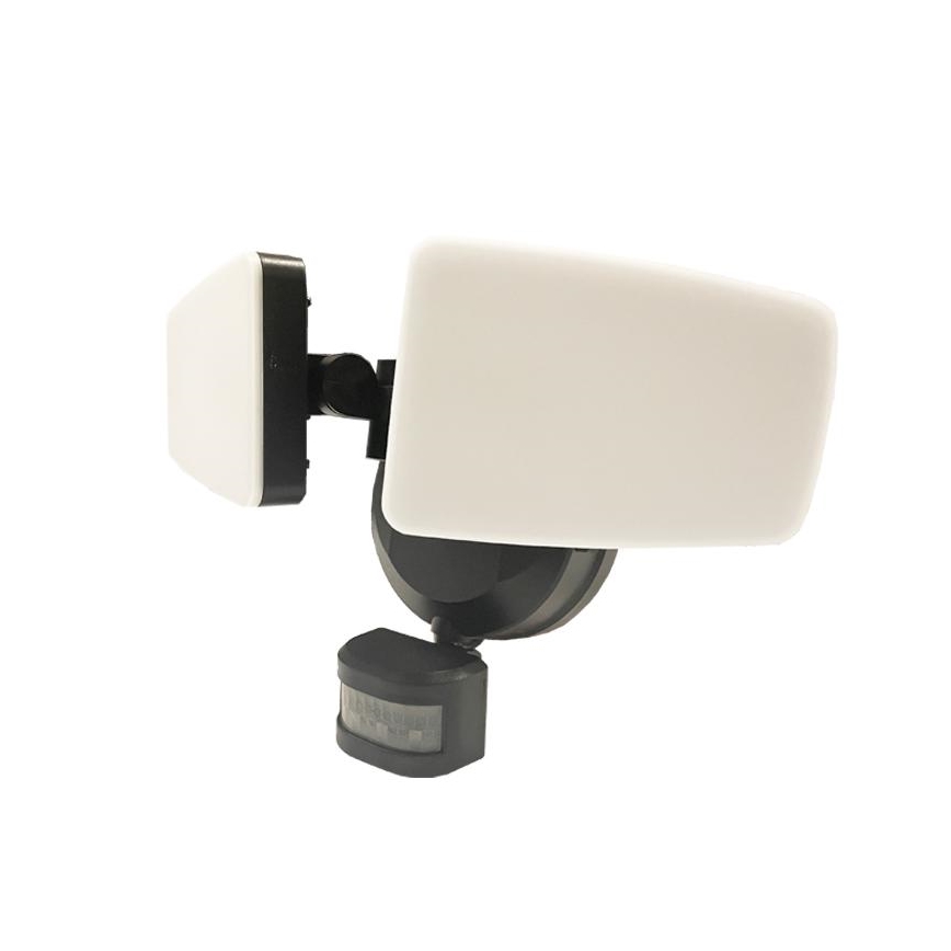 LED Utomhusstrålkastare med en sensor LED/24W/230V 3000/4000/6000K IP54 svart