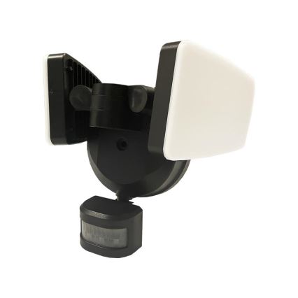 LED Utomhusstrålkastare med en sensor LED/24W/230V 3000/4000/6000K IP54 svart
