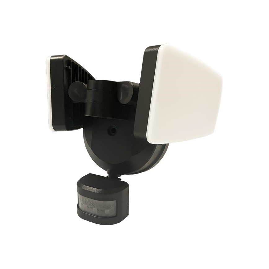 LED Utomhusstrålkastare med en sensor LED/24W/230V 3000/4000/6000K IP54 svart