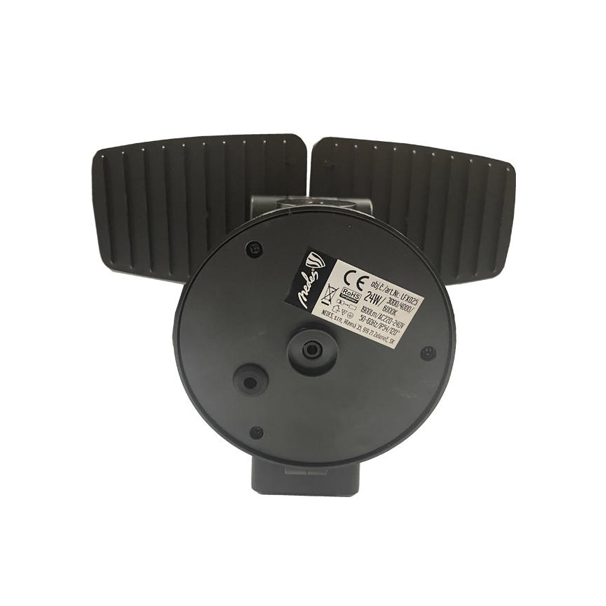 LED Utomhusstrålkastare med en sensor LED/24W/230V 3000/4000/6000K IP54 svart
