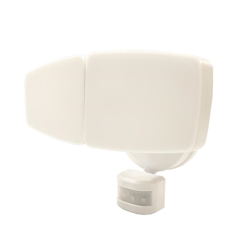 LED Utomhusstrålkastare med en sensor LED/24W/230V 3000/4000/6000K IP54 vit