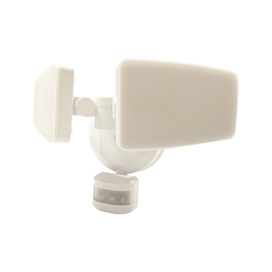 LED Utomhusstrålkastare med en sensor LED/24W/230V 3000/4000/6000K IP54 vit