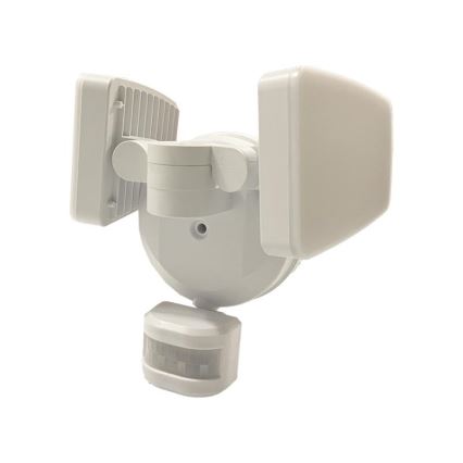 LED Utomhusstrålkastare med en sensor LED/24W/230V 3000/4000/6000K IP54 vit
